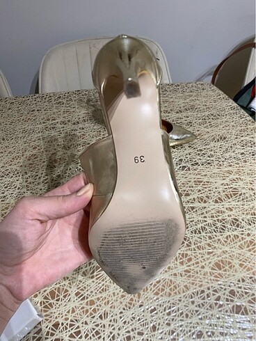 39 Beden altın Renk Stiletto