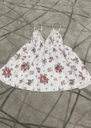 Çiçek Desenli Bohem Kısa Kadın Pijama Takımı - Görsel 5