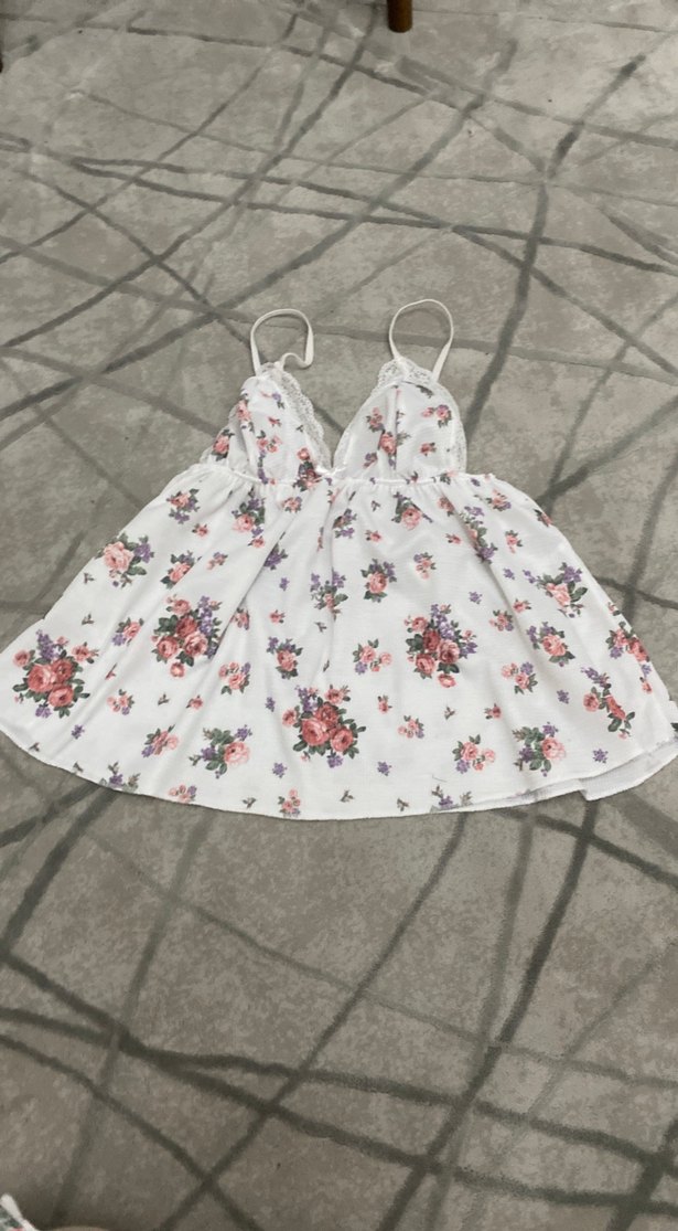 Çiçek Desenli Bohem Kısa Kadın Pijama Takımı - Görsel 5