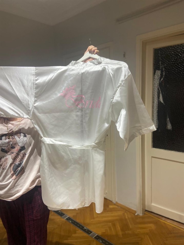 Beyaz Parlak Midi Kadın bride - Görsel 4