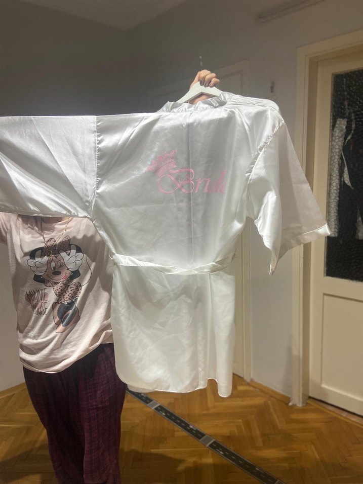 Beyaz Parlak Midi Kadın bride - Görsel 5