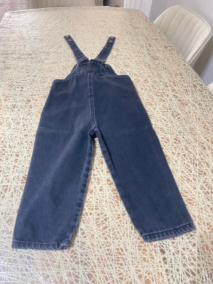 Gri Erkek Çocuk Kot Salopet - Görsel 3