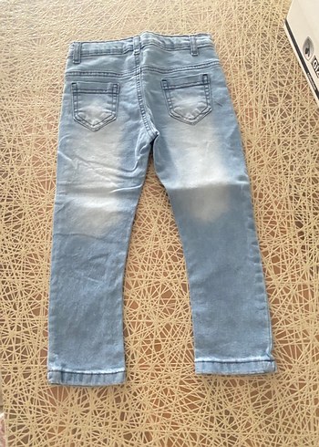 Pastel Mavi Erkek Çocuk Denim Pantolon - Görsel 3