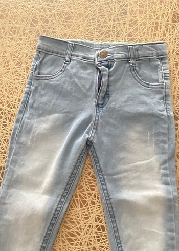 Pastel Mavi Erkek Çocuk Denim Pantolon - Görsel 2