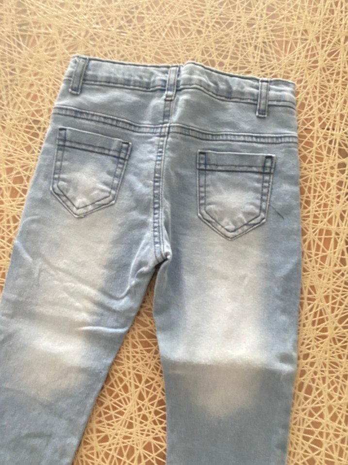 Pastel Mavi Erkek Çocuk Denim Pantolon - Görsel 4