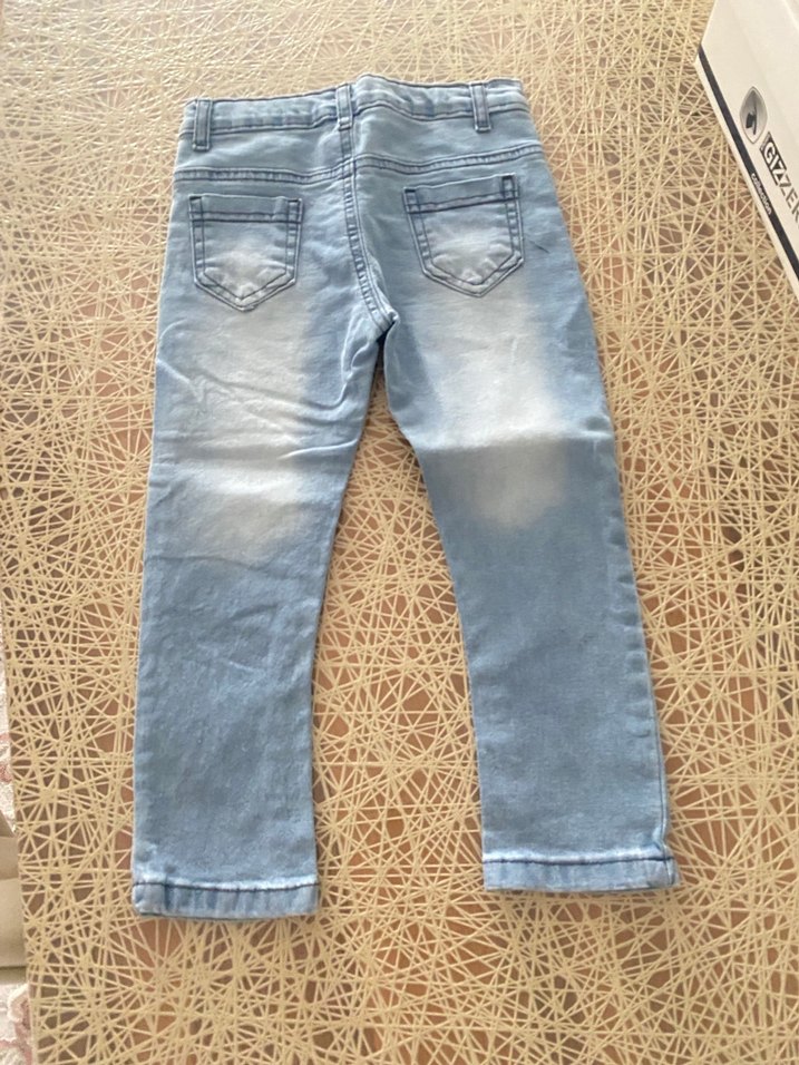 Pastel Mavi Erkek Çocuk Denim Pantolon - Görsel 3