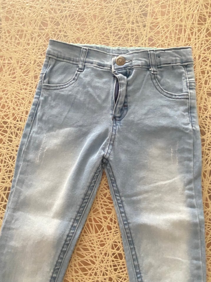 Pastel Mavi Erkek Çocuk Denim Pantolon - Görsel 2