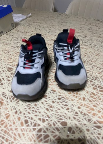 Gri Bağcıklı Erkek Çocuk Spor Ayakkabı - Görsel 4