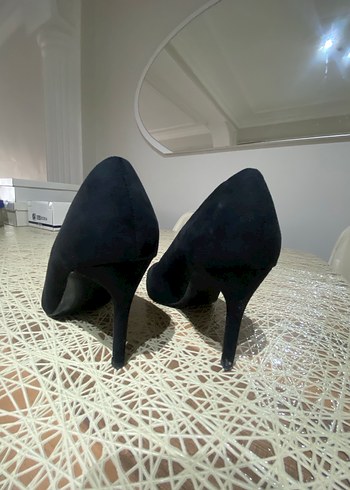 Klasik Siyah Stiletto Tokalı Ofis Ayakkabısı - Görsel 3