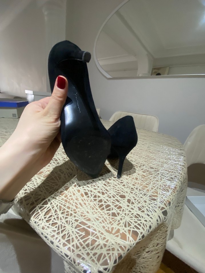 Klasik Siyah Stiletto Tokalı Ofis Ayakkabısı - Görsel 4