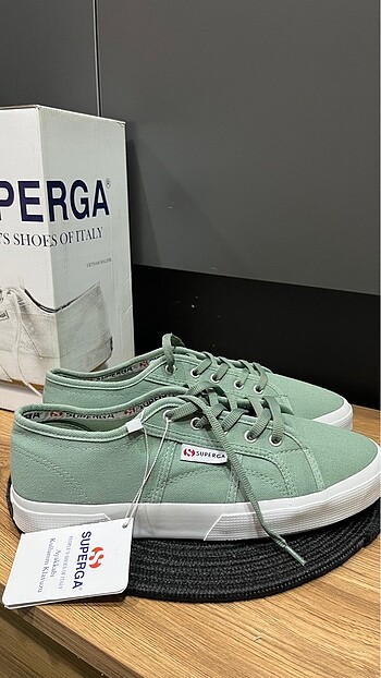 Superga superga yeşil ayakkabı