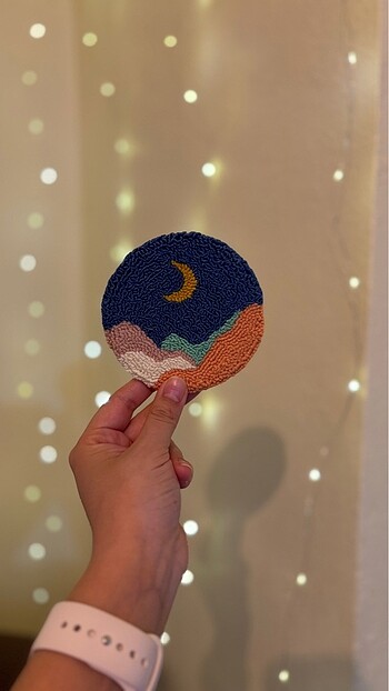 Diğer Dekoratif Soyut Desen Punch Bardak Altlığı 1 Adet