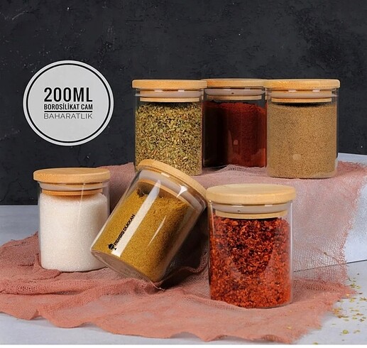 Bambu 4 lü baharatlılar seti