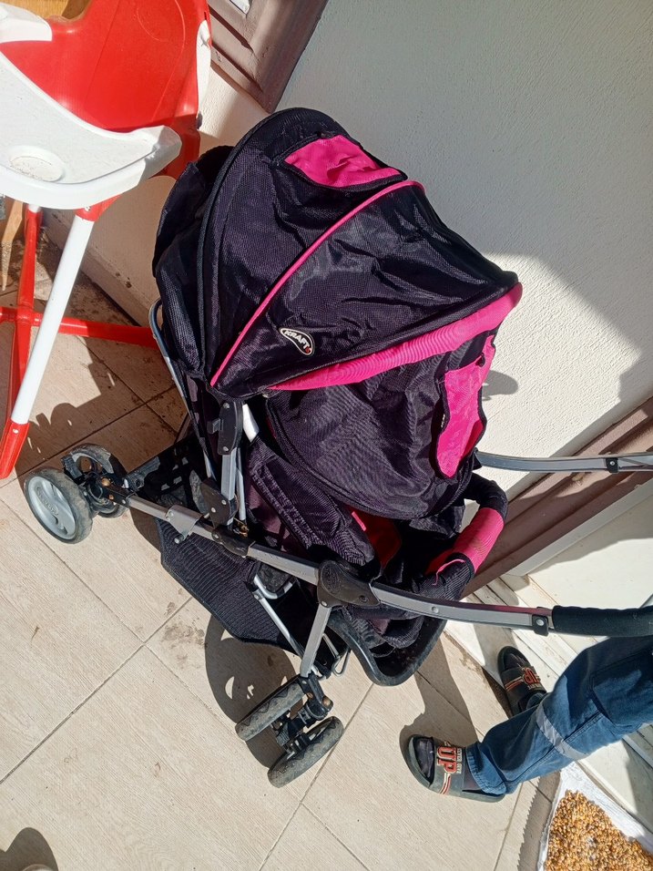 Kraft pembe bebek arabası - Görsel 3