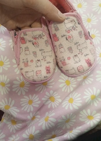 Kız Çocuk Pembe Baskılı Sıcak Terlik - Görsel 5