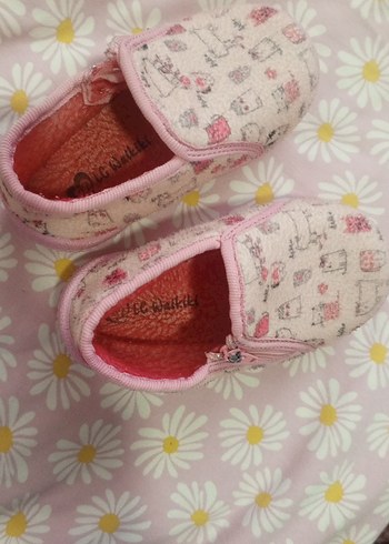 Kız Çocuk Pembe Baskılı Sıcak Terlik - Görsel 3