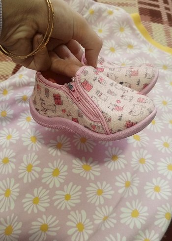 Kız Çocuk Pembe Baskılı Sıcak Terlik - Görsel 7