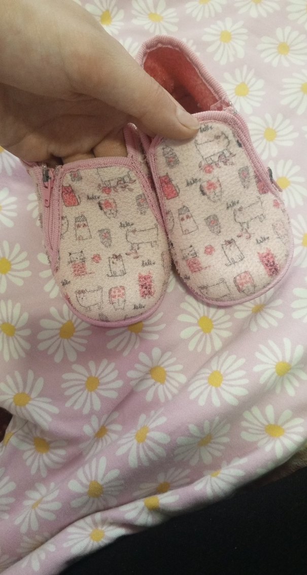 Kız Çocuk Pembe Baskılı Sıcak Terlik - Görsel 5