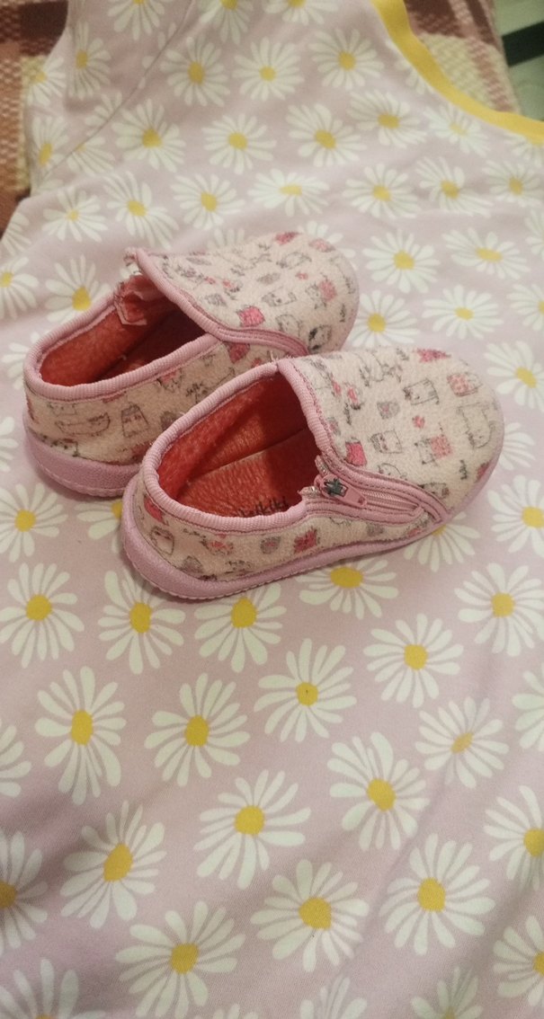 Kız Çocuk Pembe Baskılı Sıcak Terlik - Görsel 2