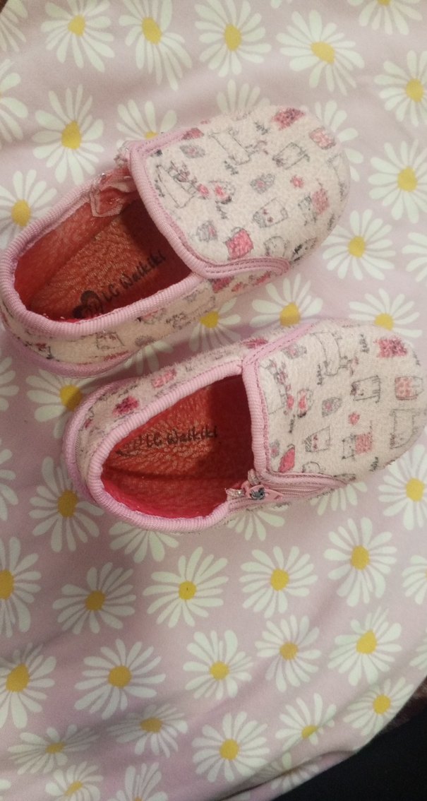 Kız Çocuk Pembe Baskılı Sıcak Terlik - Görsel 3