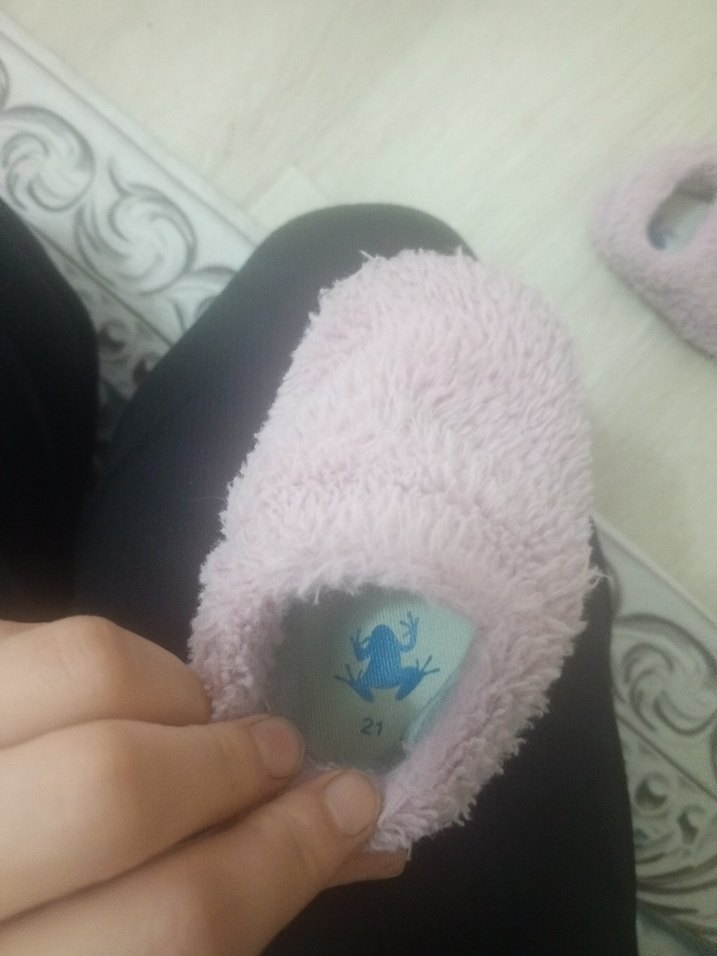 Kızlar için Pembe Peluş Ev Terliği - Görsel 2