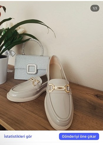 diğer Beden Beyaz Deri Tokalı Kadın Loafer