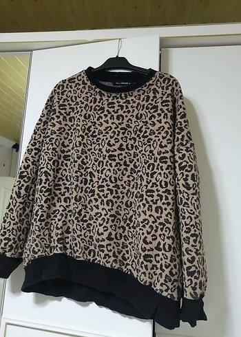 Kahverengi Leopar Desenli Kadın Kazak s beden ama  M.L bendelere - Görsel 4