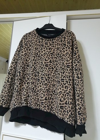 Kahverengi Leopar Desenli Kadın Kazak s beden ama  M.L bendelere - Görsel 5