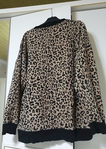 Kahverengi Leopar Desenli Kadın Kazak s beden ama  M.L bendelere - Görsel 7