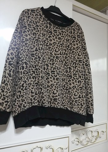 Kahverengi Leopar Desenli Kadın Kazak s beden ama  M.L bendelere - Görsel 2