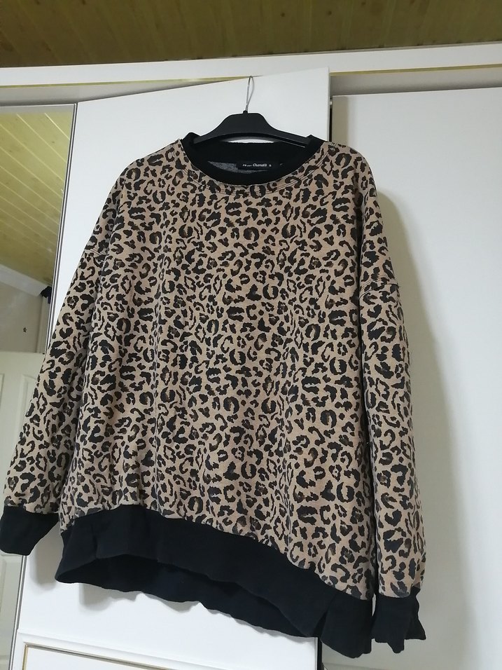 Kahverengi Leopar Desenli Kadın Kazak s beden ama  M.L bendelere - Görsel 5