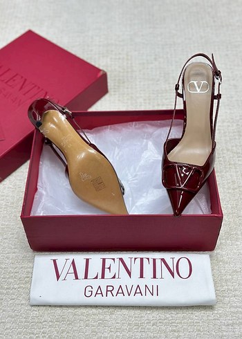 39 Beden bordo Renk Bordo Rugan Tokalı Stiletto Kadın Ayakkabı