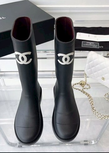 39 Beden siyah Renk Chanel rain bot