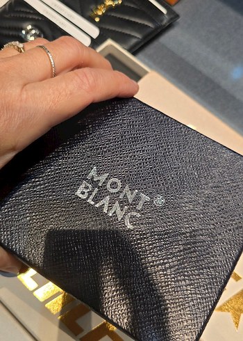 Montblanc Siyah Kareli Erkek Cüzdan - Görsel 2