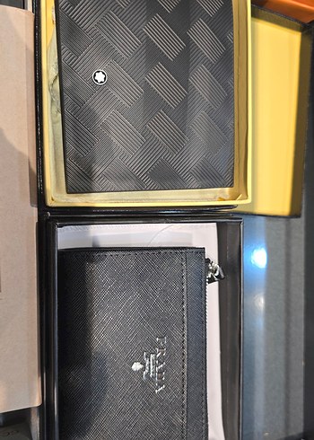 Montblanc Siyah Kareli Erkek Cüzdan - Görsel 4