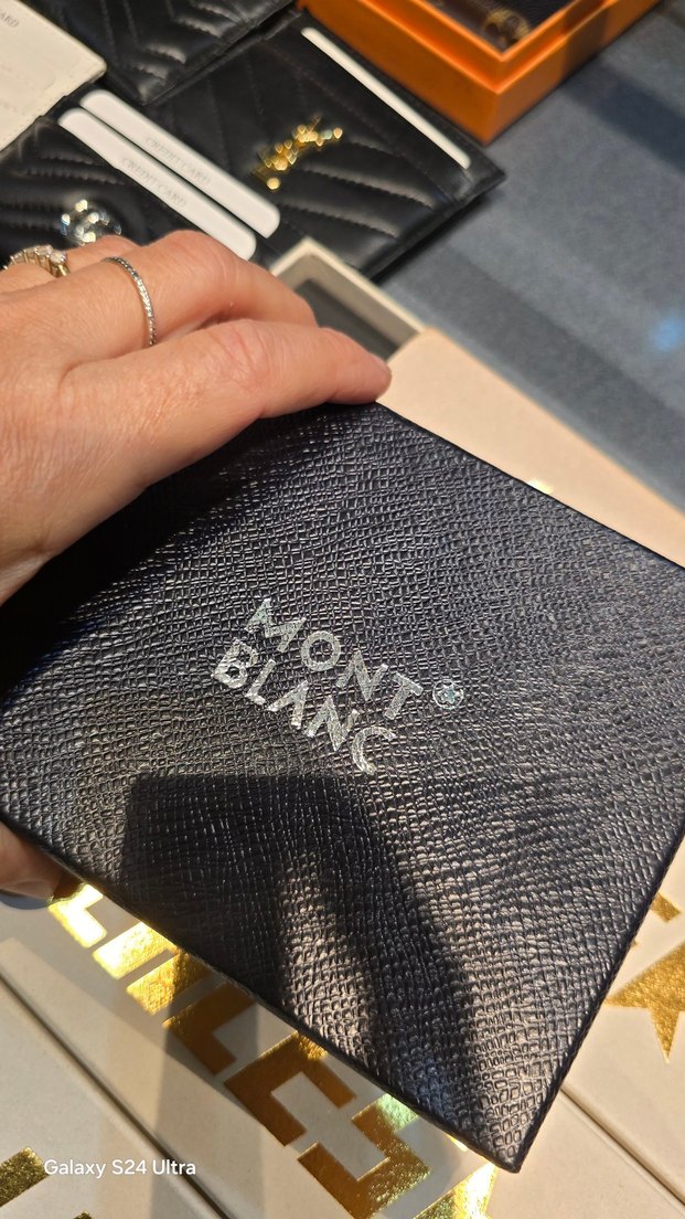 Montblanc Siyah Kareli Erkek Cüzdan - Görsel 2