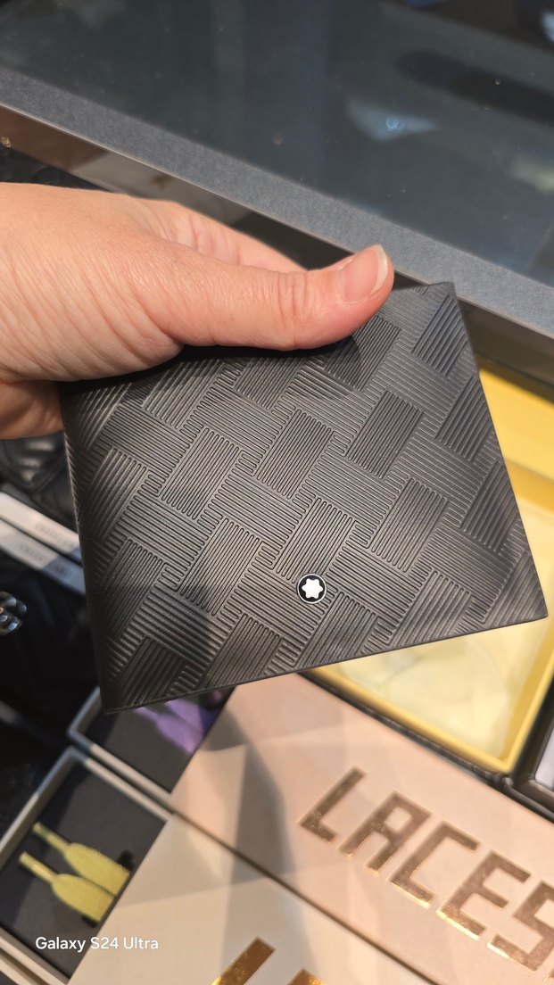 Montblanc Siyah Kareli Erkek Cüzdan - Görsel 3