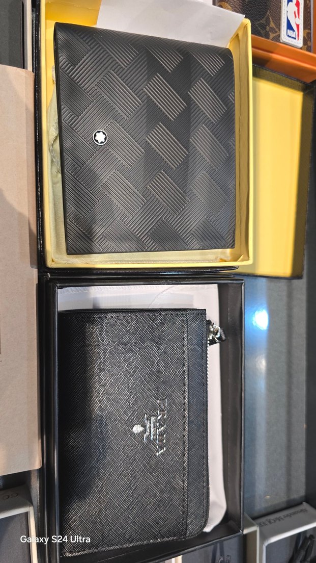 Montblanc Siyah Kareli Erkek Cüzdan - Görsel 4