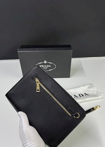 Prada Siyah Modern Clutch Çanta - Görsel 4