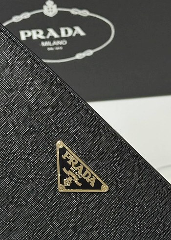 Prada Siyah Modern Clutch Çanta - Görsel 3