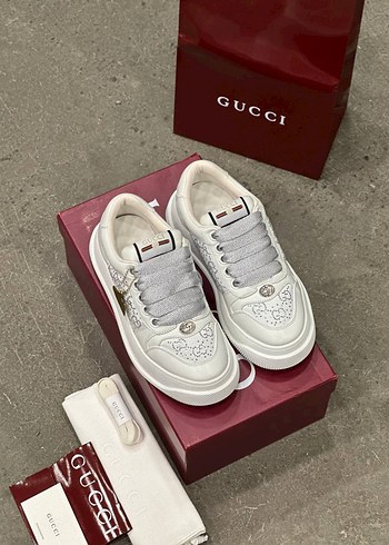 37 Beden Beyaz Gucci Platform Topuklu Spor Ayakkabı