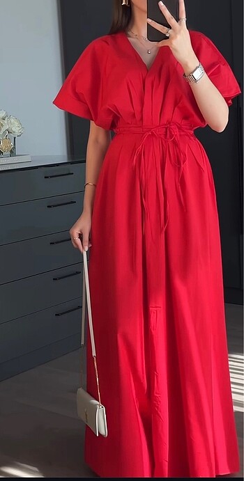 Poplin elbise - Görsel 3