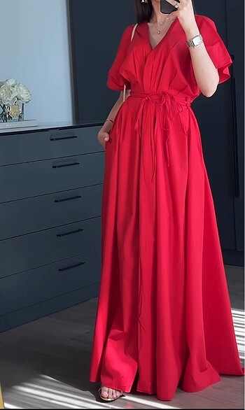 Poplin elbise