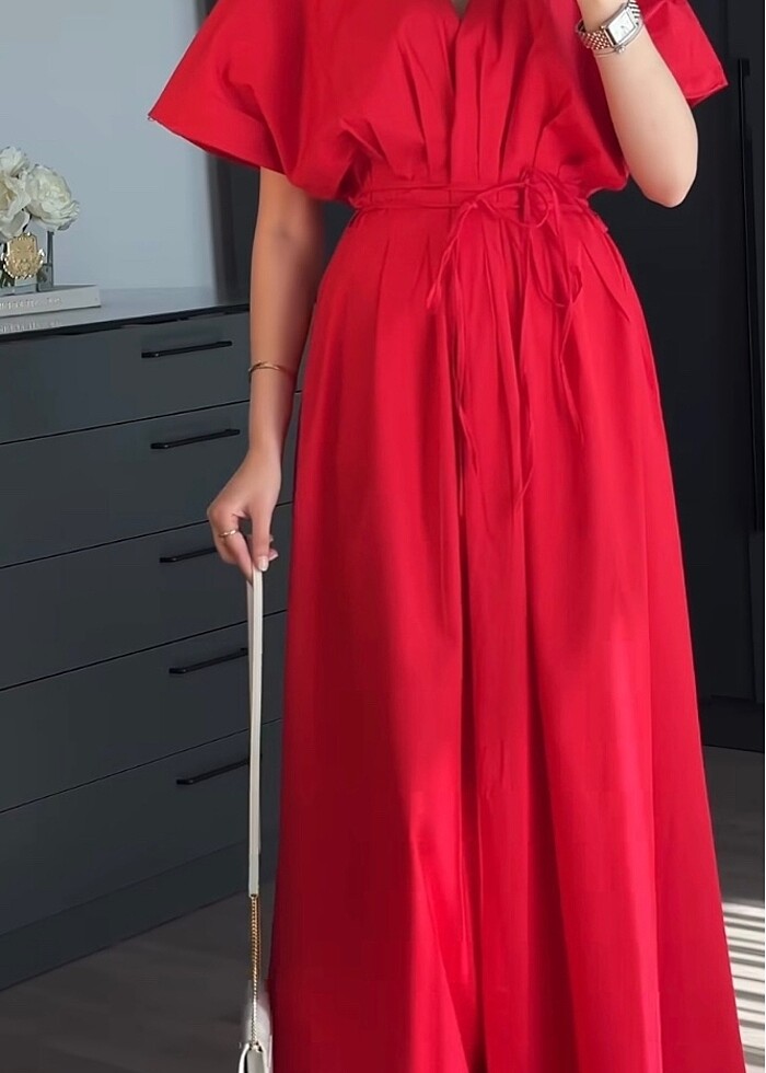 Poplin elbise - Görsel 4