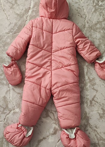 Mayoral Kapüşonlu Pembe Bebek Tulumu - Görsel 5