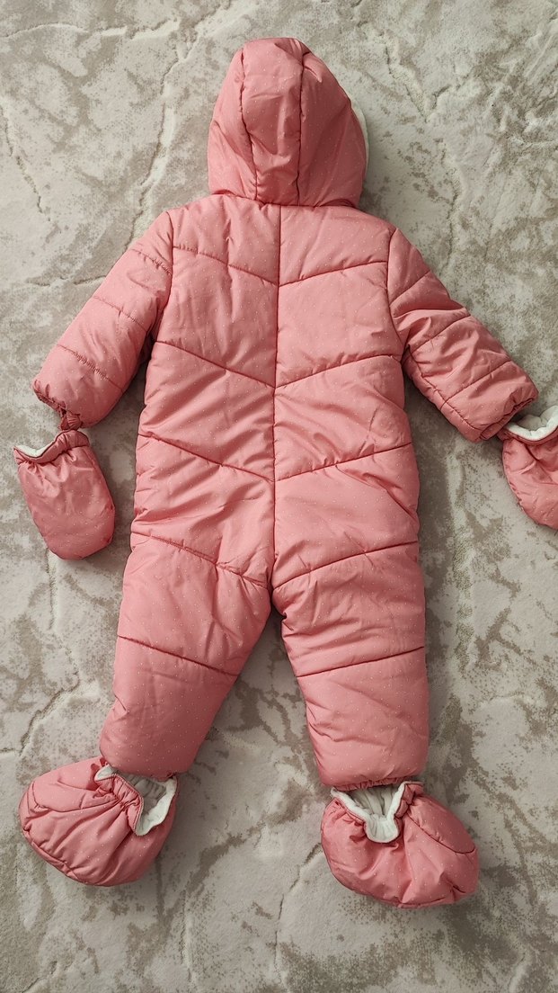 Mayoral Kapüşonlu Pembe Bebek Tulumu - Görsel 5