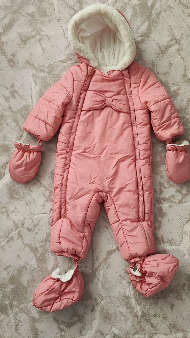 Mayoral Kapüşonlu Pembe Bebek Tulumu - Görsel 4