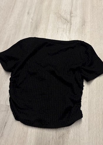 Diğer Düğmeli yamları büzgülü crop