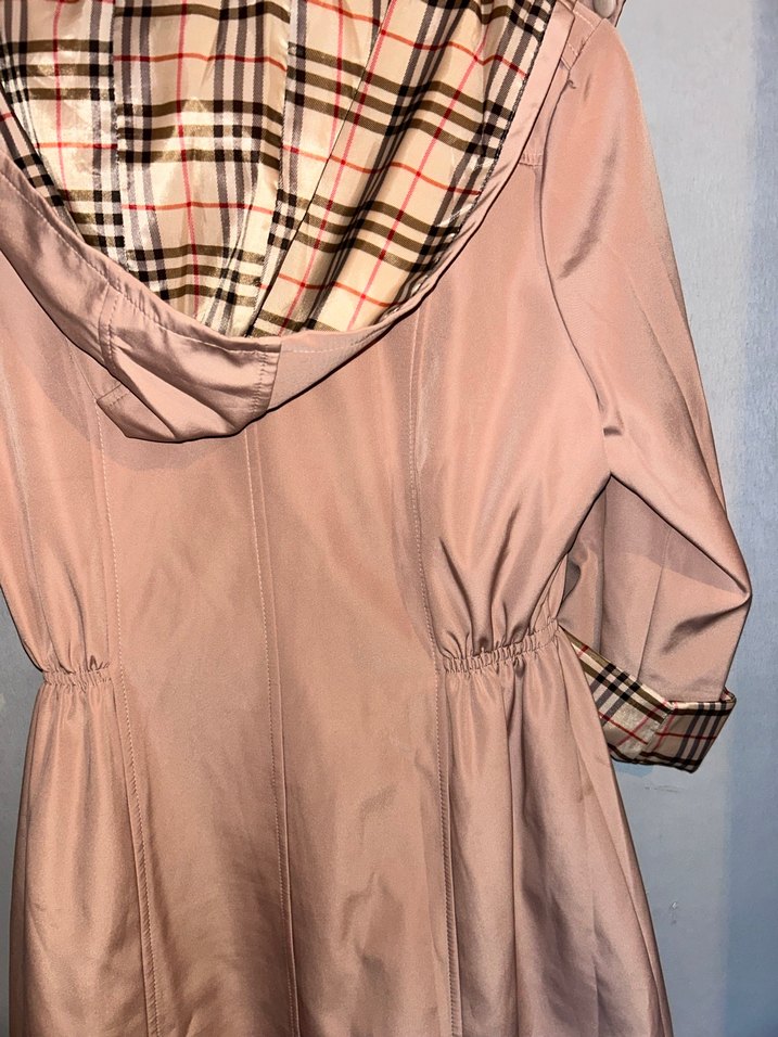 Pembe Kadın Kuşaklı Uzun Trençkot - Görsel 4