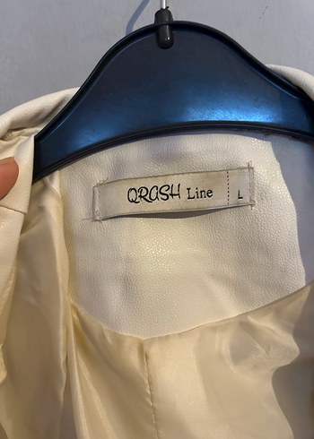 Beyaz Kemerli Deri Kadın Ceket - Görsel 2